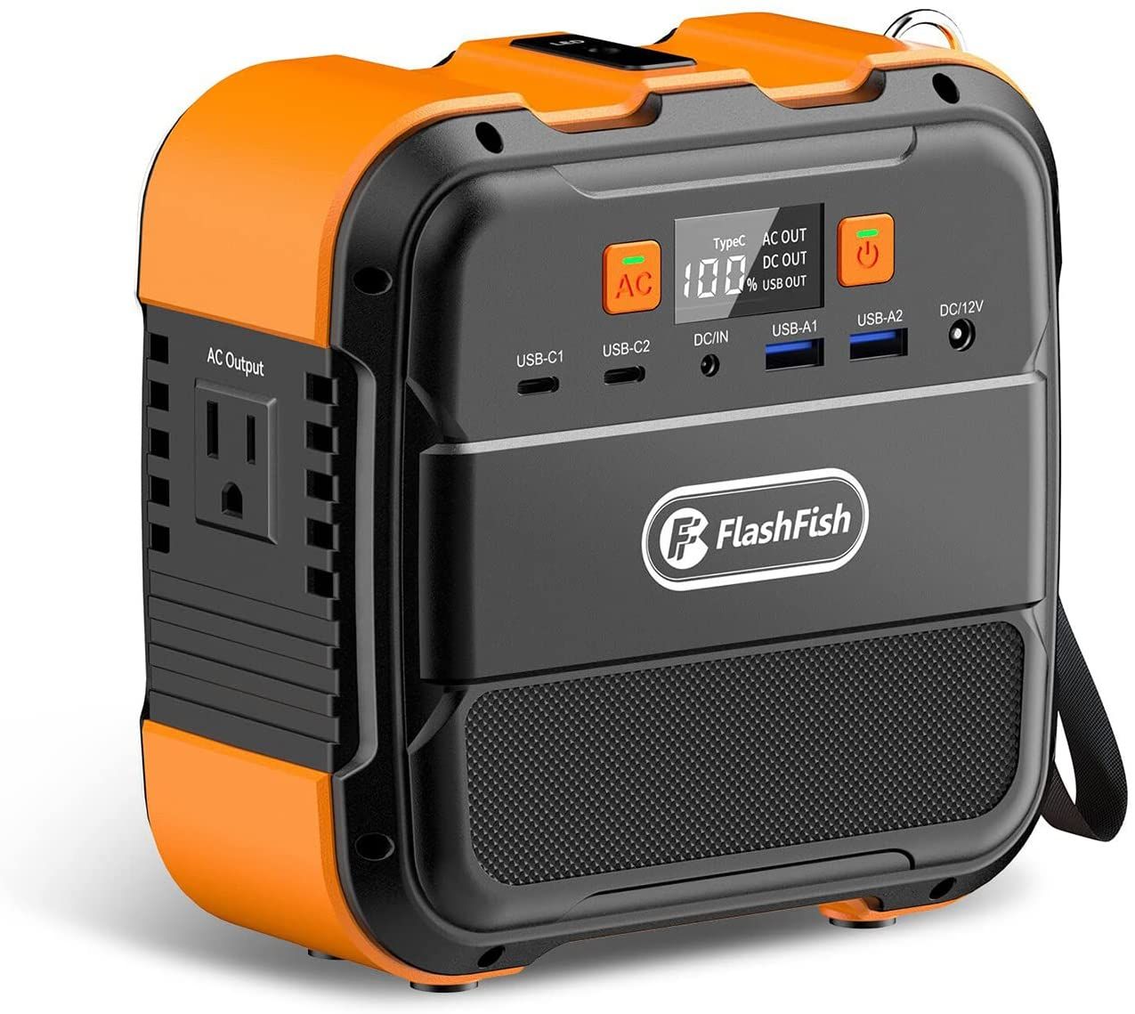 Flashfish 120W Portable Power Station, 98Wh/26400mAh Solar Generator Backup Power Battery Pack With AC/DC/Type-c/USB/Flashlight Flashfish 120W Portable Power Station, 98Wh/26400mAh Solar Generator Backup Power Battery Pack With AC/DC/Type-c/USB/Flashlight